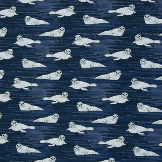 Tricot oeko-tex - arctic dark blue seal