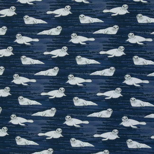 Tricot oeko-tex - arctic dark blue seal