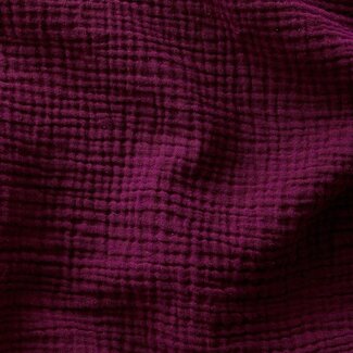 De Stoffenkamer Double Gauze Tetra magenta