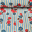 Nerida Hansen Canvas cotton blue striped flowers