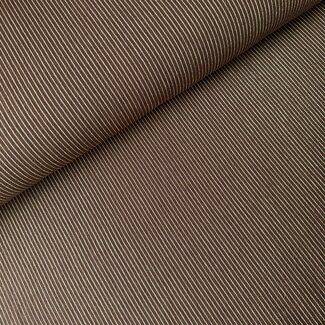 Wrinkle Cotton fine stripes - chocolate