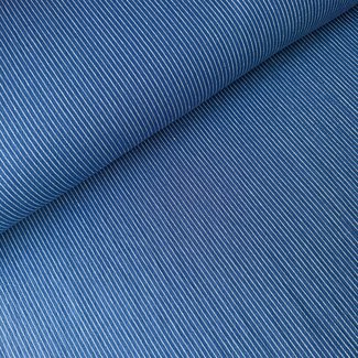 Wrinkle Cotton fine stripes - blue