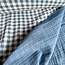 De Stoffenkamer Double Gauze grid double face - denimblue