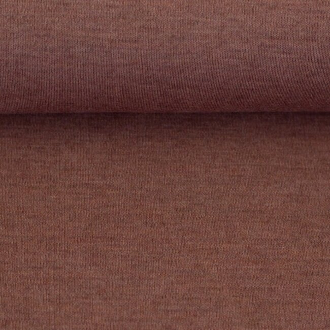 COUPON - 40 cm - Merino Wol tricot - marsala