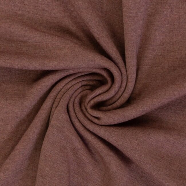 COUPON - 40 cm - Merino Wol tricot - marsala