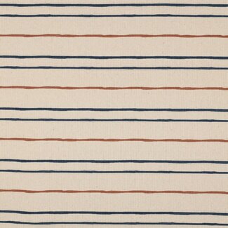 Ribbed tricot - creamy naturel stripes