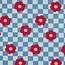De Stoffenkamer Soft Sweater checker flowers