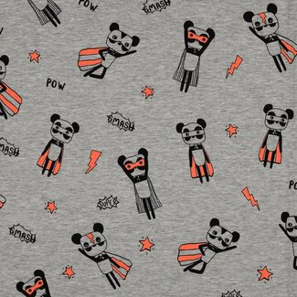 Tricot grey melange superhero neon