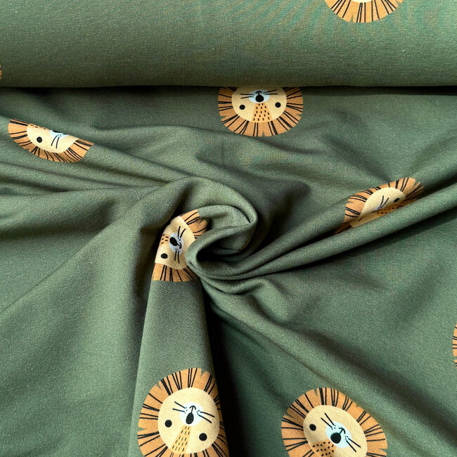 French Terry Sweater - lions green