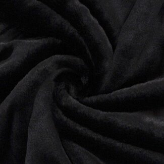 COUPON 1,50m - Faux Fur Bont - black