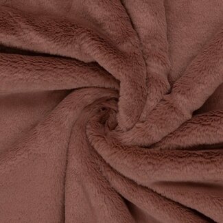 COUPON - 90 cm - Faux Fur Bont -  old  marsala pink