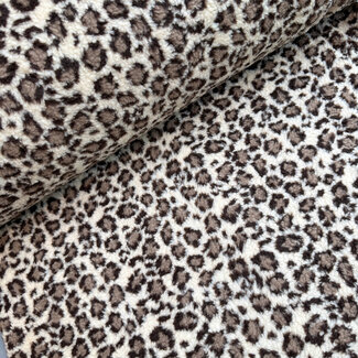 De Stoffenkamer Teddy sherpa Leopard brown tones