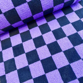 De Stoffenkamer Teddy XL checks purple