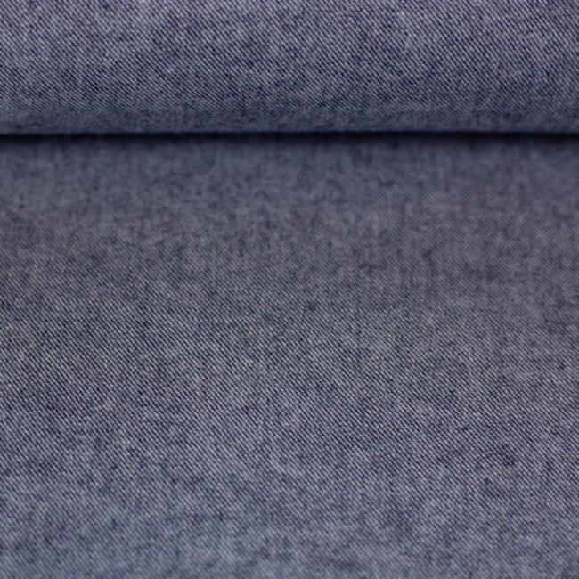 De Stoffenkamer Soft cotton Flanel - melange light blue