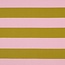 De Stoffenkamer Stevige katoen  Canvas wide stripes - pink/mustard
