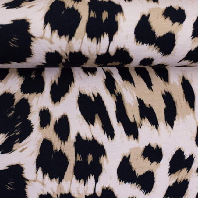 French Terry Sweater - leopard golden