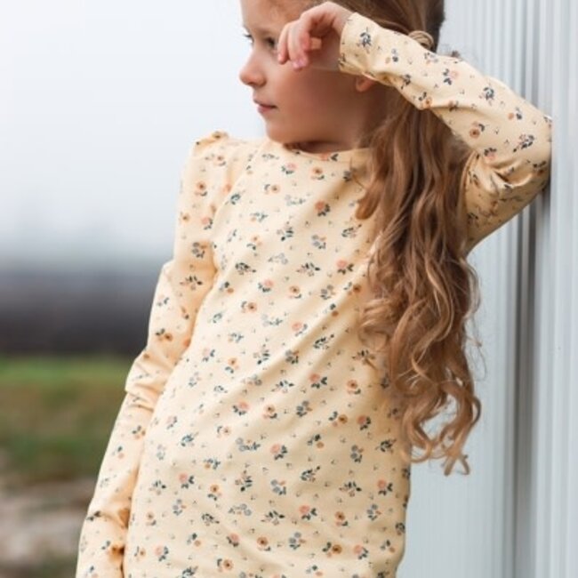 Tricot mini flowers creamy vanilla