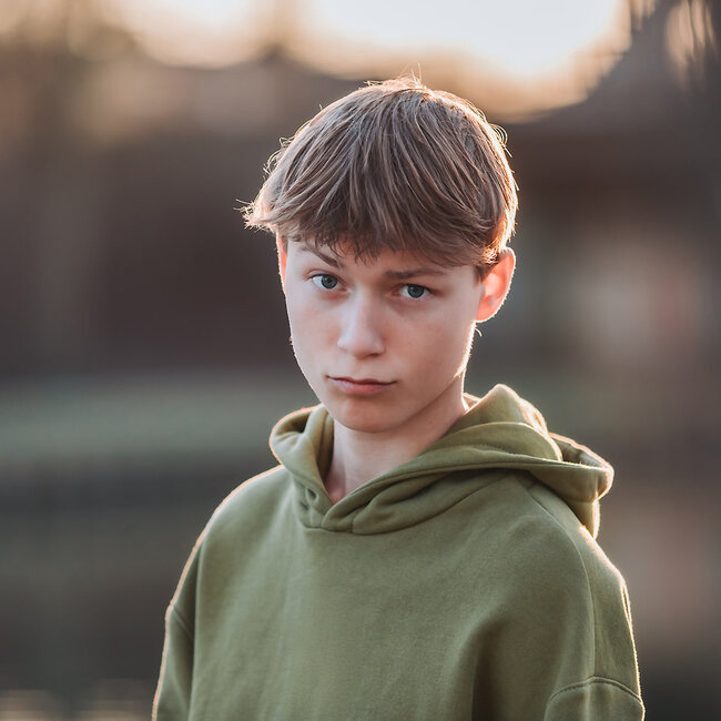 See You At Six COUPON 0,55m - SYAS French Terry UNI HEAVY 3 draads turfmosgroen