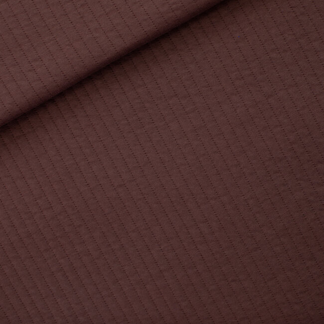 See You At Six SYAS Matelassé Tricot Streep Effen Rum Rozijn Bruin