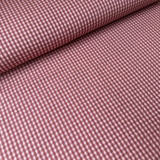Seersucker Cotton mix - mini vichy rusty pink