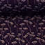 Winter ajour Tricot Pointelle tiny flowers - aubergine