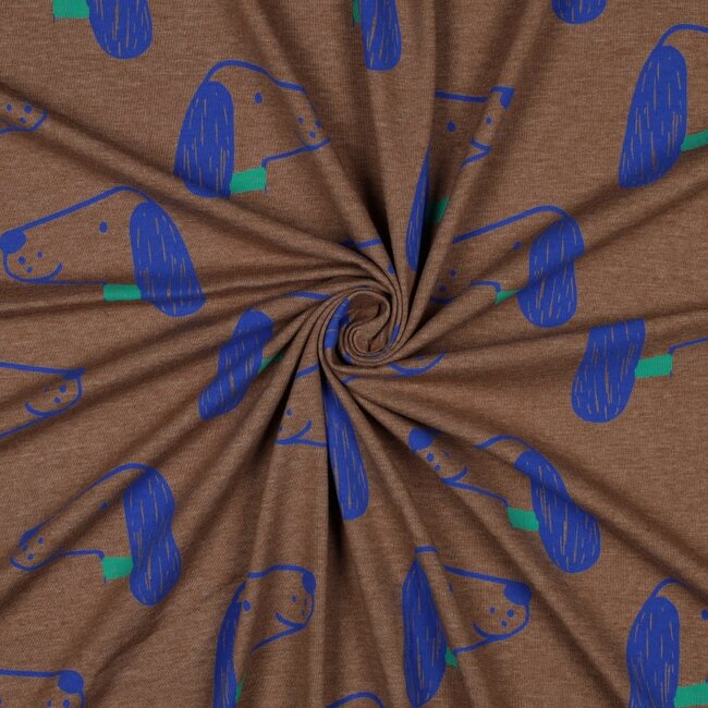 Tricot melange nutmeg - dogs