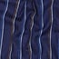 De Stoffenkamer Cotton Denim dark blue - structured flock stripes