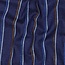 De Stoffenkamer COUPON - 65 cm - Cotton Denim dark blue - structured flock stripes