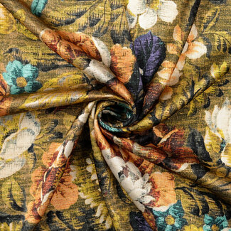 FEEST - Satin Viscose vintage flowers