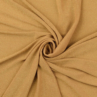 De Stoffenkamer FEEST - Tricot glitter sandy goud