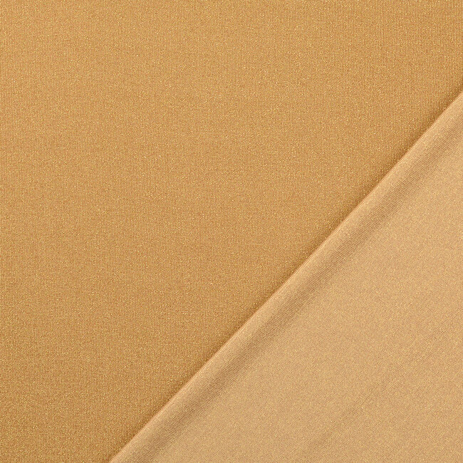 De Stoffenkamer FEEST - Tricot glitter sandy goud