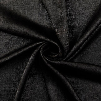 De Stoffenkamer FEEST Shiny Glitter Chiffon all black