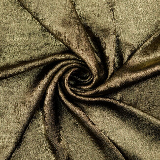 De Stoffenkamer FEEST Shiny Glitter Chiffon black goud