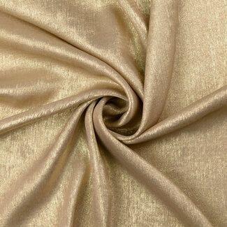 De Stoffenkamer FEEST Shiny Glitter Chiffon creamy gold