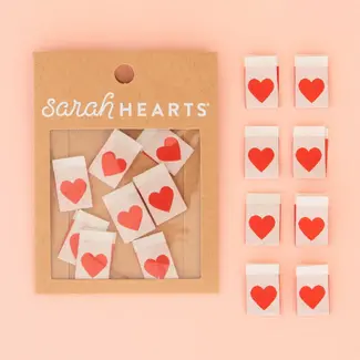 Sarah Hearts Labeltjes 8stuks hearts
