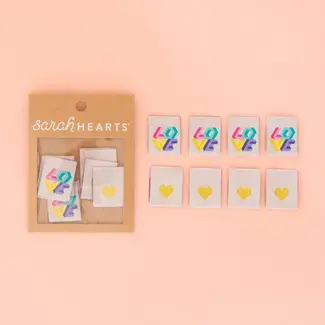 Sarah Hearts Labeltjes 8stuks LOVE