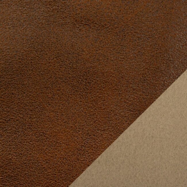 De Stoffenkamer Faux-Leather vegan suede - cognac