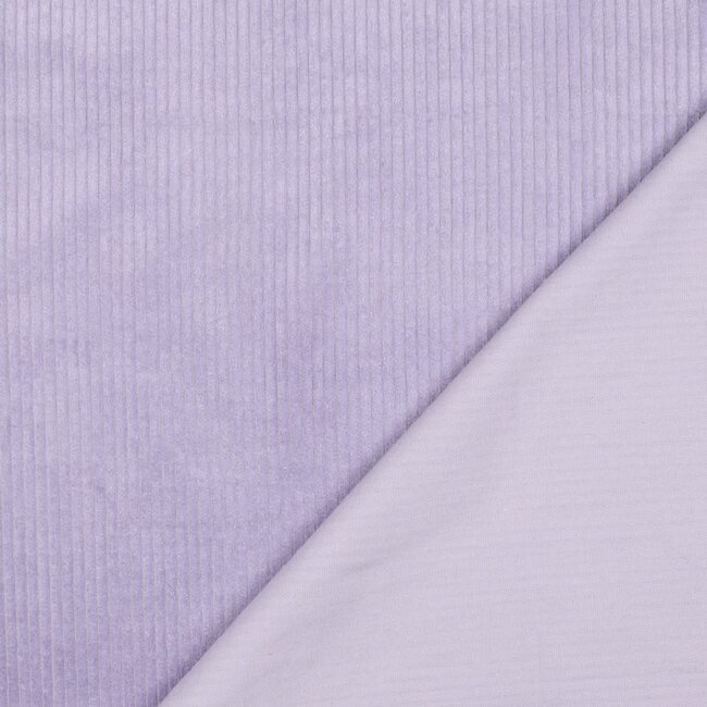 De Stoffenkamer Ribfluweel met brede ribbel lila