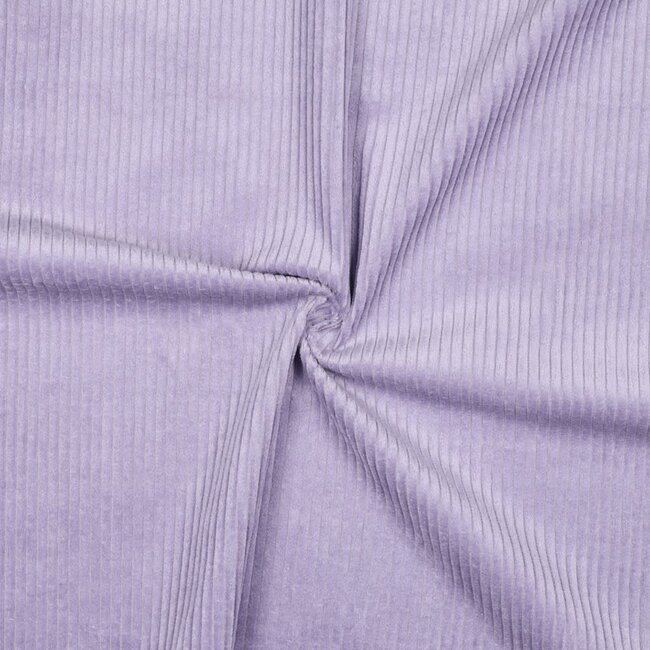 De Stoffenkamer Ribfluweel met brede ribbel lila