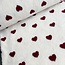 De Stoffenkamer Teddy offwhite hearts burgundy