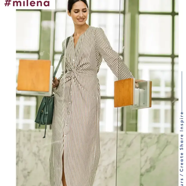 Fibre Mood Cotton Poplin - Stripes tobacco