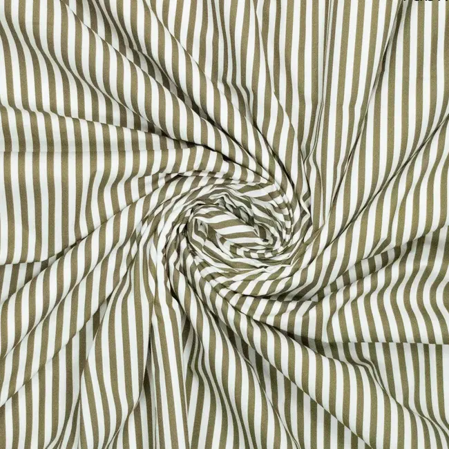 Fibre Mood Cotton Poplin - Stripes tobacco
