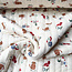 De Stoffenkamer Stepped Cotton Double Gauze tetra - ecru little animals / grid