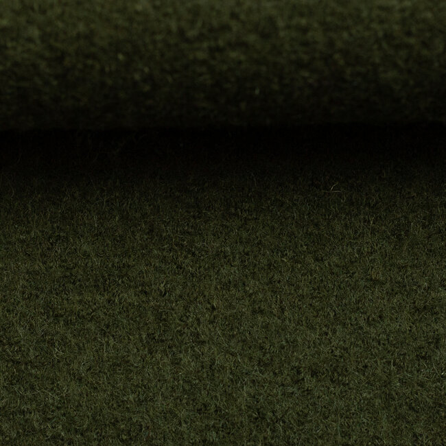 De Stoffenkamer Gekookte wol mosgroen