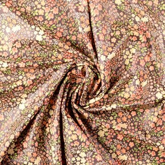 Regen jekker dark brown flowerfield