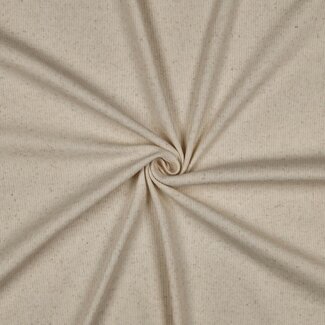 Ribbed tricot - creamy naturel linen mix
