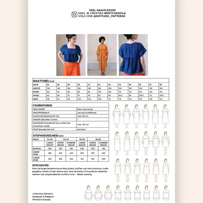 Notches Dila jurk top