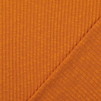De Stoffenkamer Ribbed Knit cotton mix - burned oker