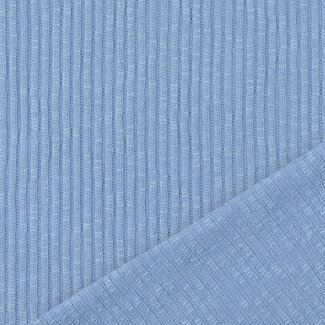 De Stoffenkamer Ribbed Knit cotton mix - soft blue