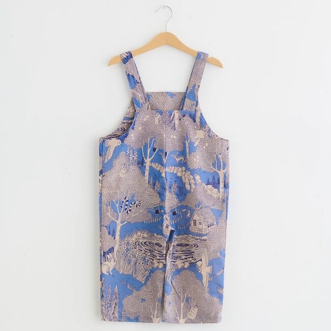 Kokka Cotton linen blend MARBLE SUD -  blue